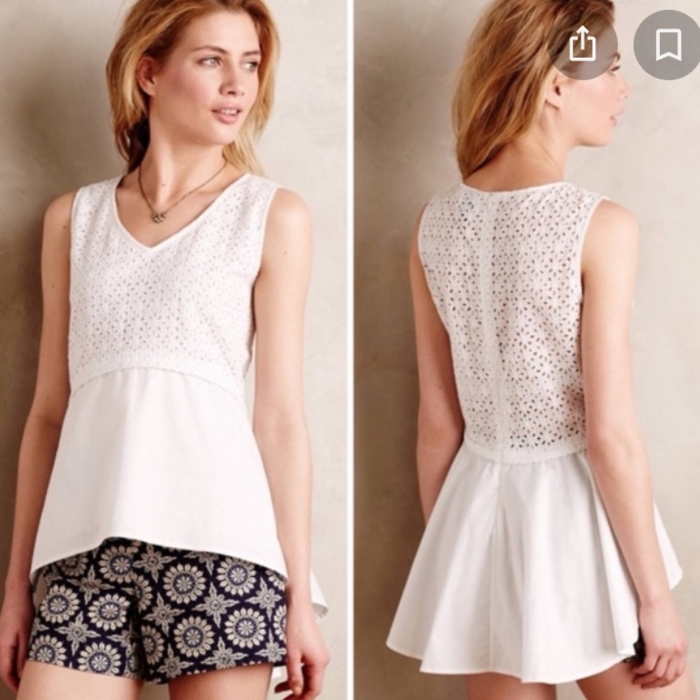 White Eyelet Peplum from Anthropologie